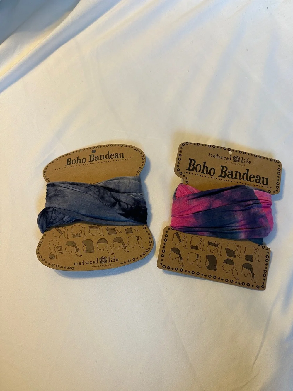 Natural Life Boho Bandeau- 2 tie dye bands